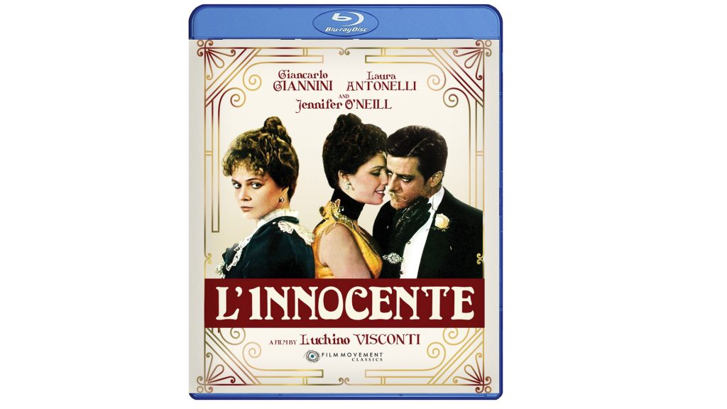 Capa do BluRay do filme "O Inocente" de 1976